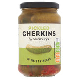 Sainsbury's pickled gherkins in sweet vinegar 340g (British brand)