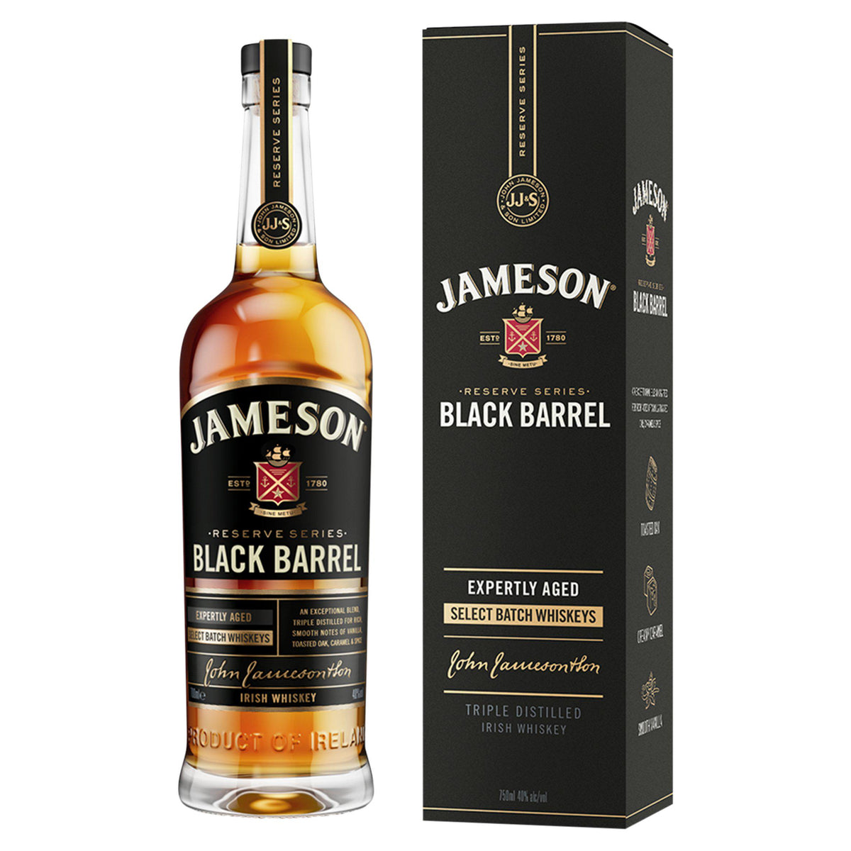 Jameson Irish whiskey Black Barrel 70cl - British product