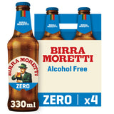 Birra Moretti Zero alcohol free beer 4x330ml - British product