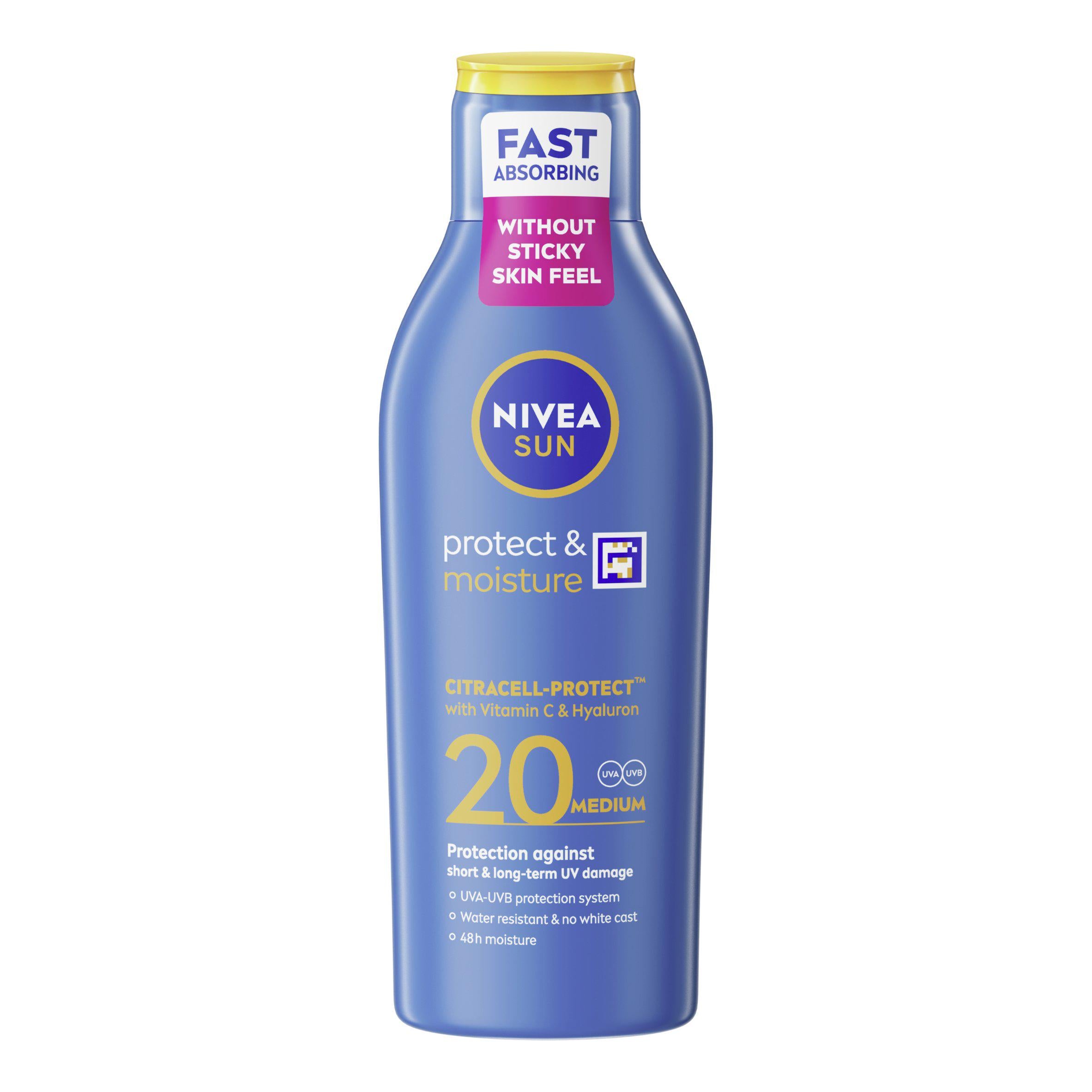 Nivea sun lotion Protect & Moisture SPF 20 200ml - British product