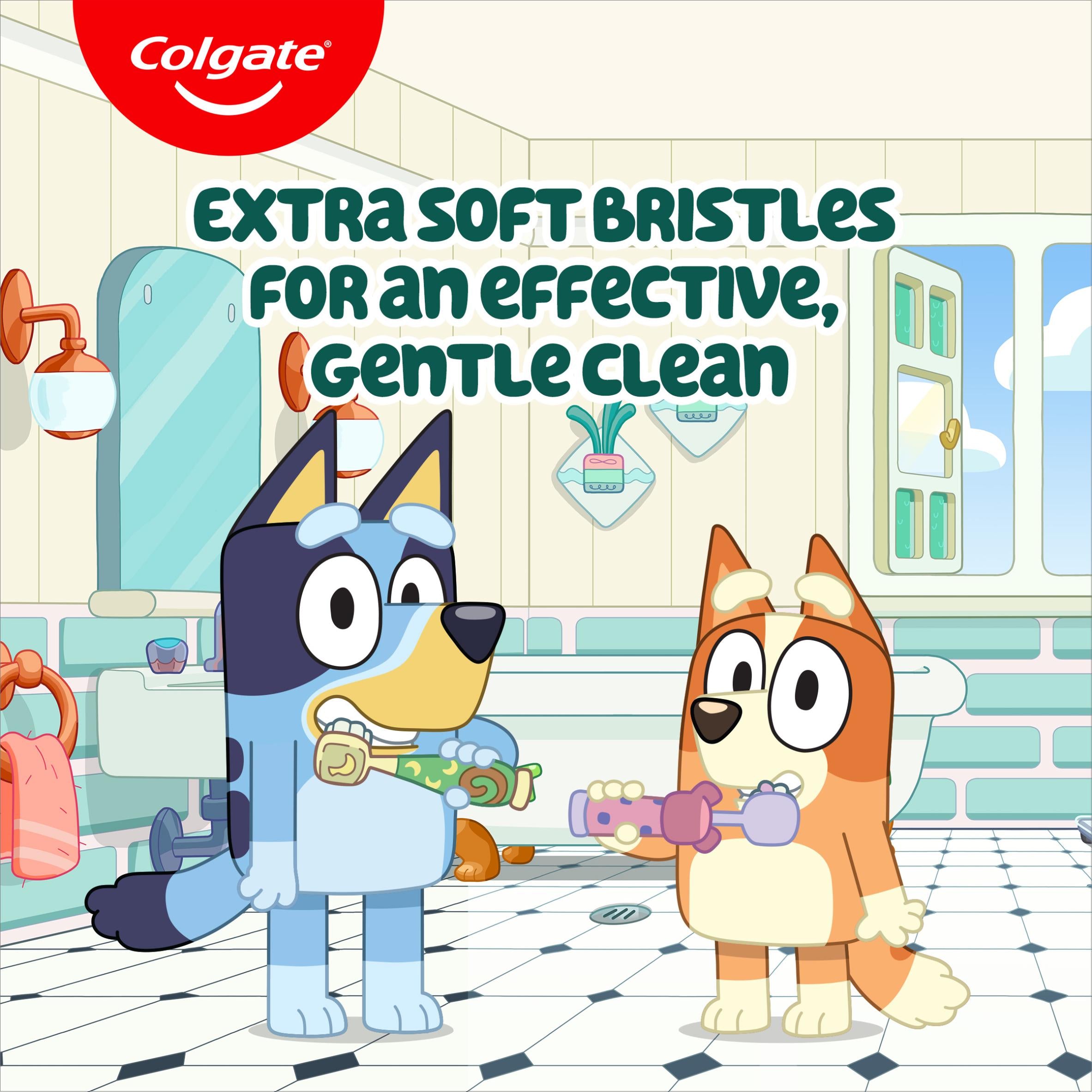 Colgate kids Bluey extra soft manual toothbrush x2 - British product