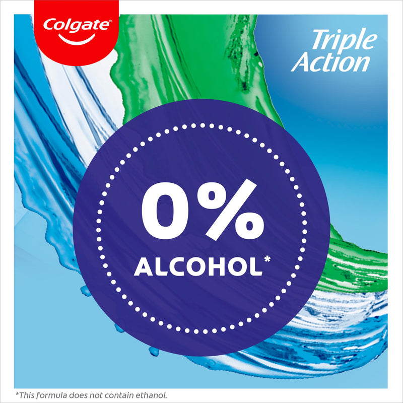 Colgate triple action alcohol free mouthwash 500ml (British brand)