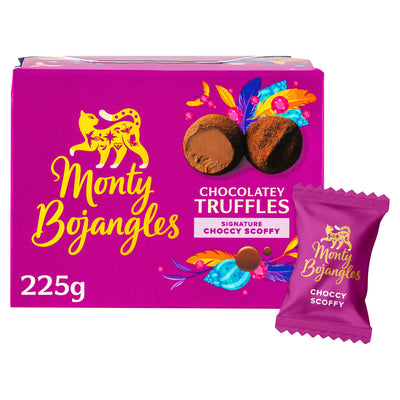 Sainsburys Monty Bojangles Chocolatey Truffles Signature Choccy Scoffy 225g- Buy online at McGrocer