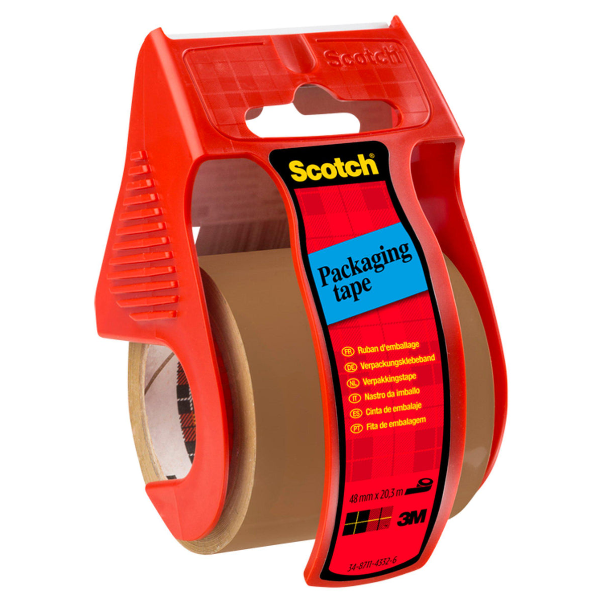 Scotch brown packaging tape and dispenser set, UK version