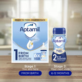 Aptamil First Infant Milk starter pack 6x70ml, UK version