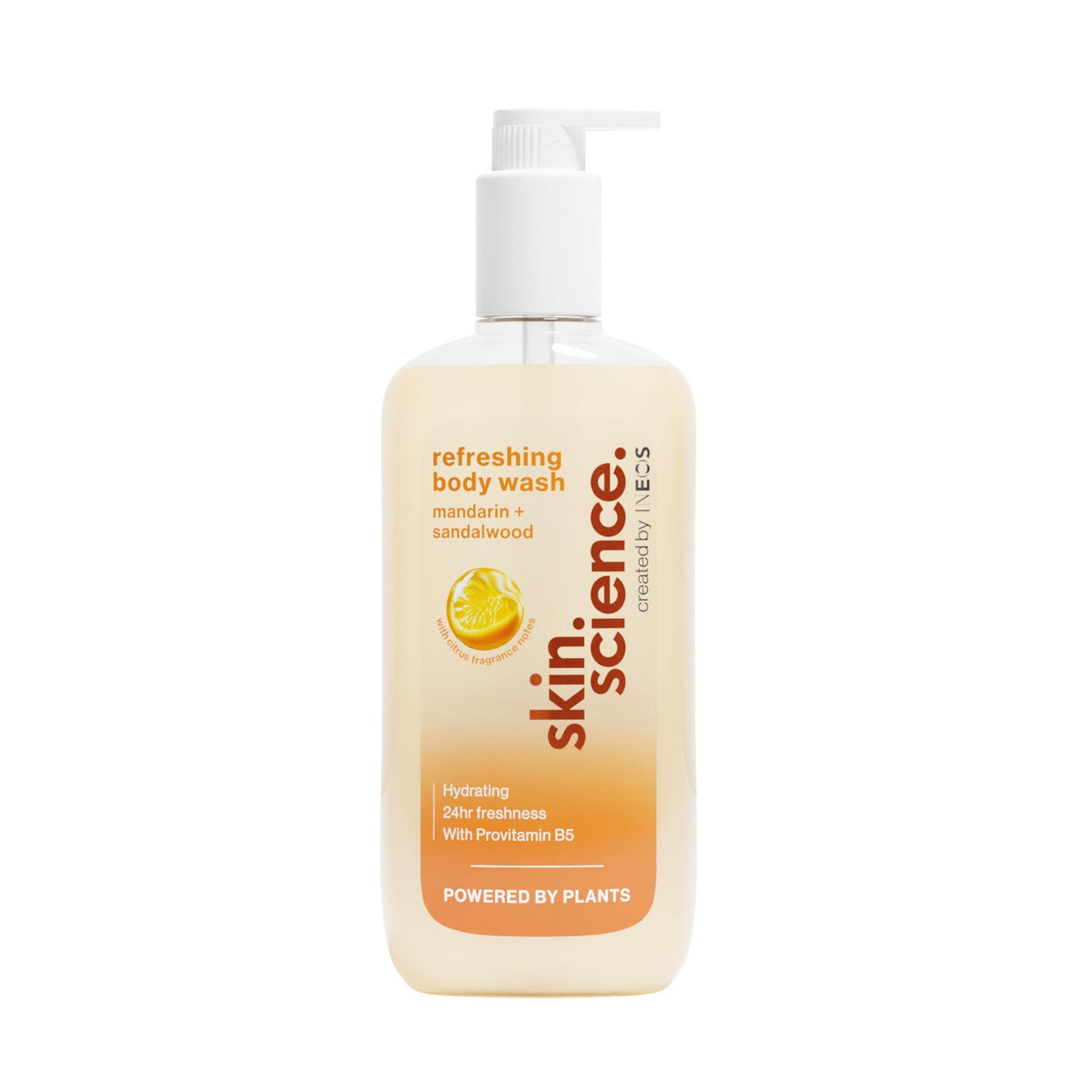 Ineos Skin Science body wash mandarin sandalwood 500ml (British brand)
