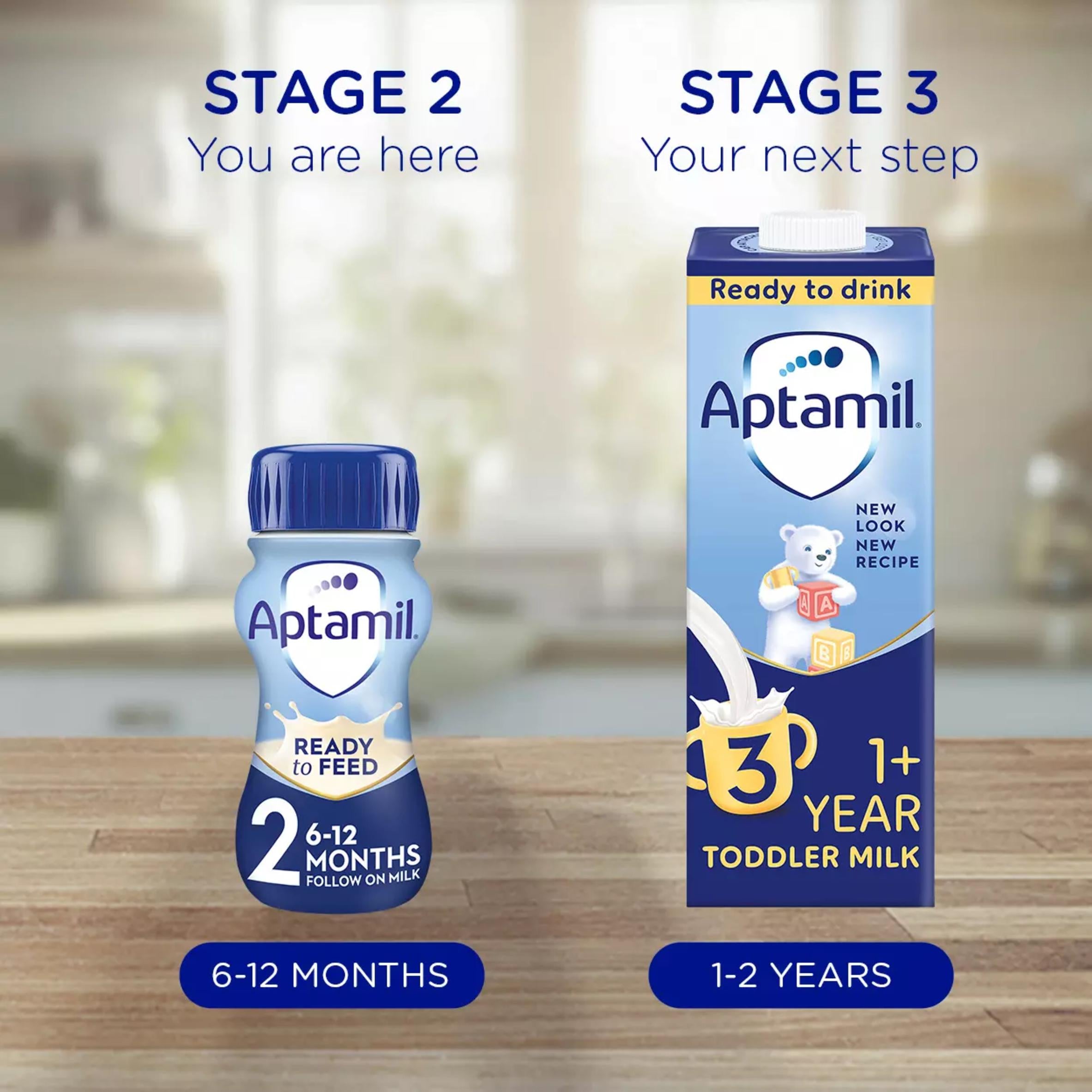 Aptamil follow on milk formula ready to feed 200ml (British brand)