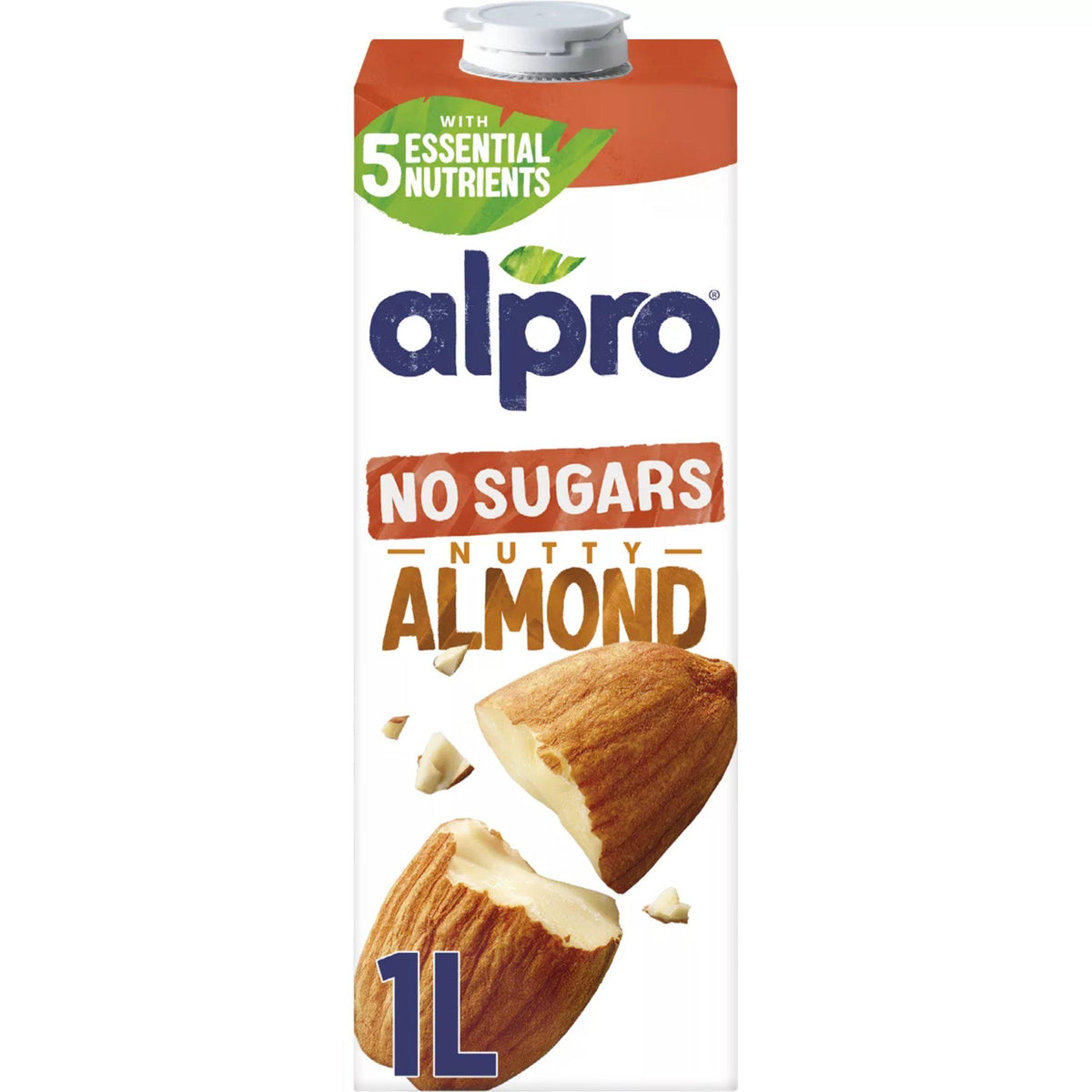 Alpro almond drink no sugar 1L, imported from the UK