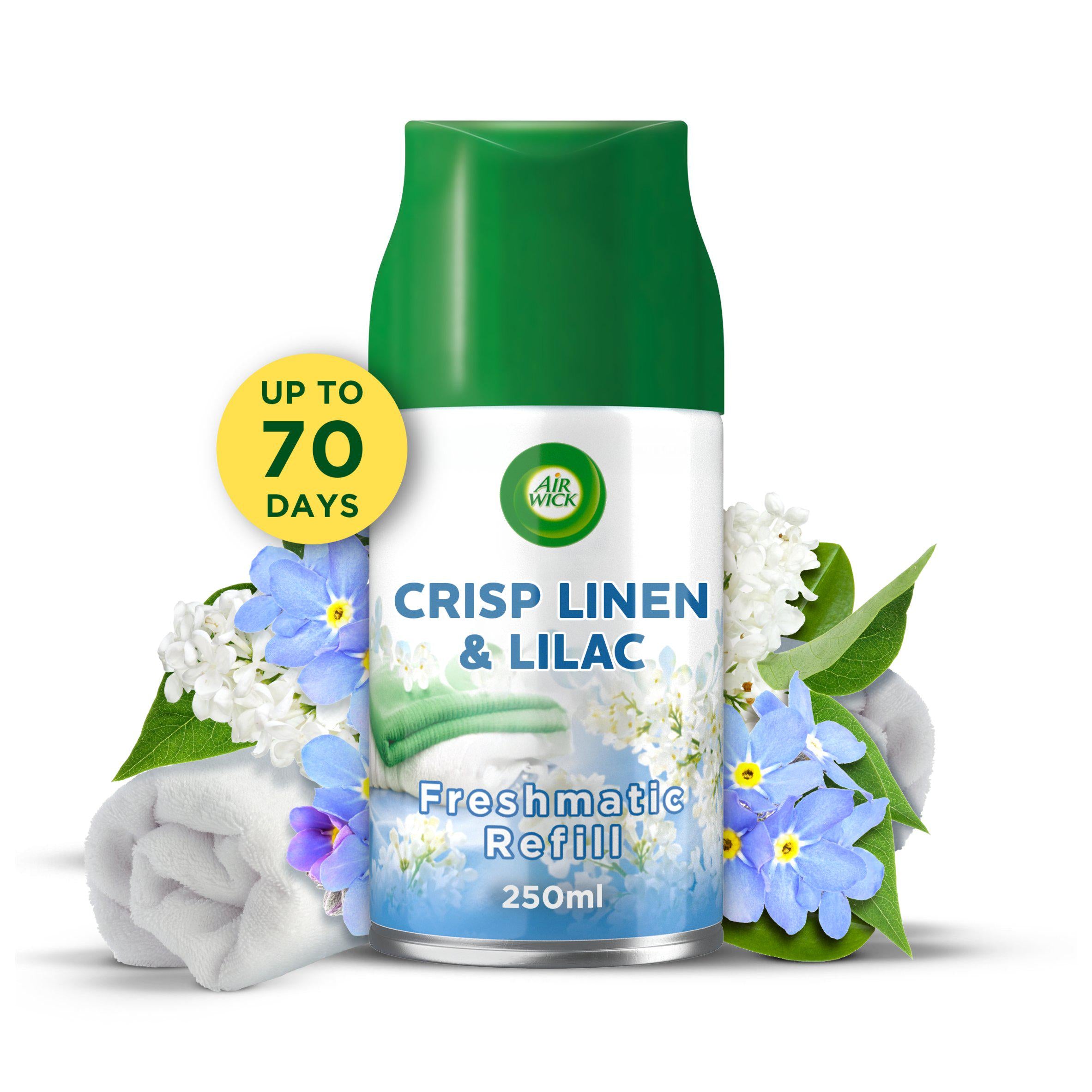 Air Wick Freshmatic refill Crisp Linen & Lilac 250ml (British brand)