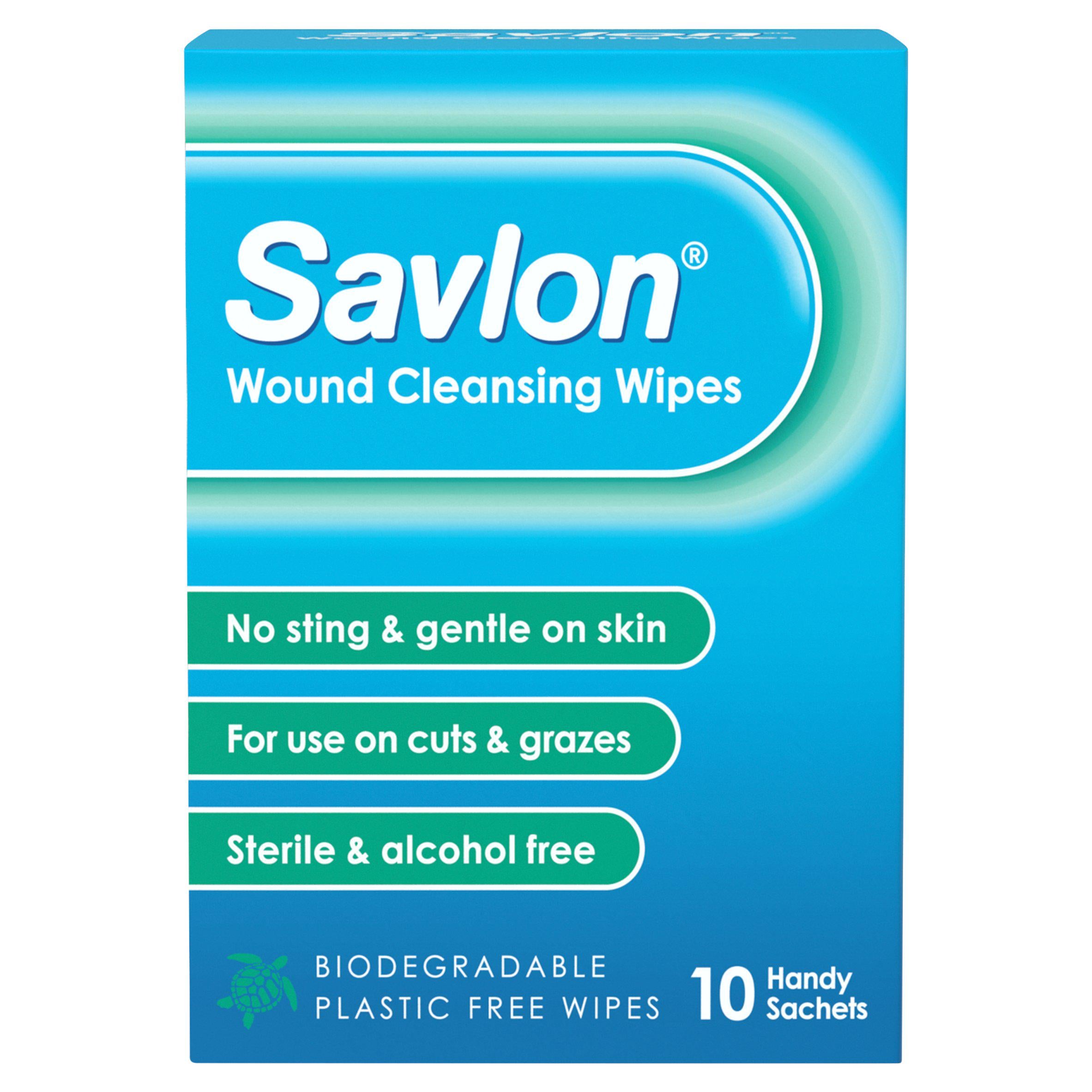 Savlon wound cleansing wipes handy pack 10ct (British brand)