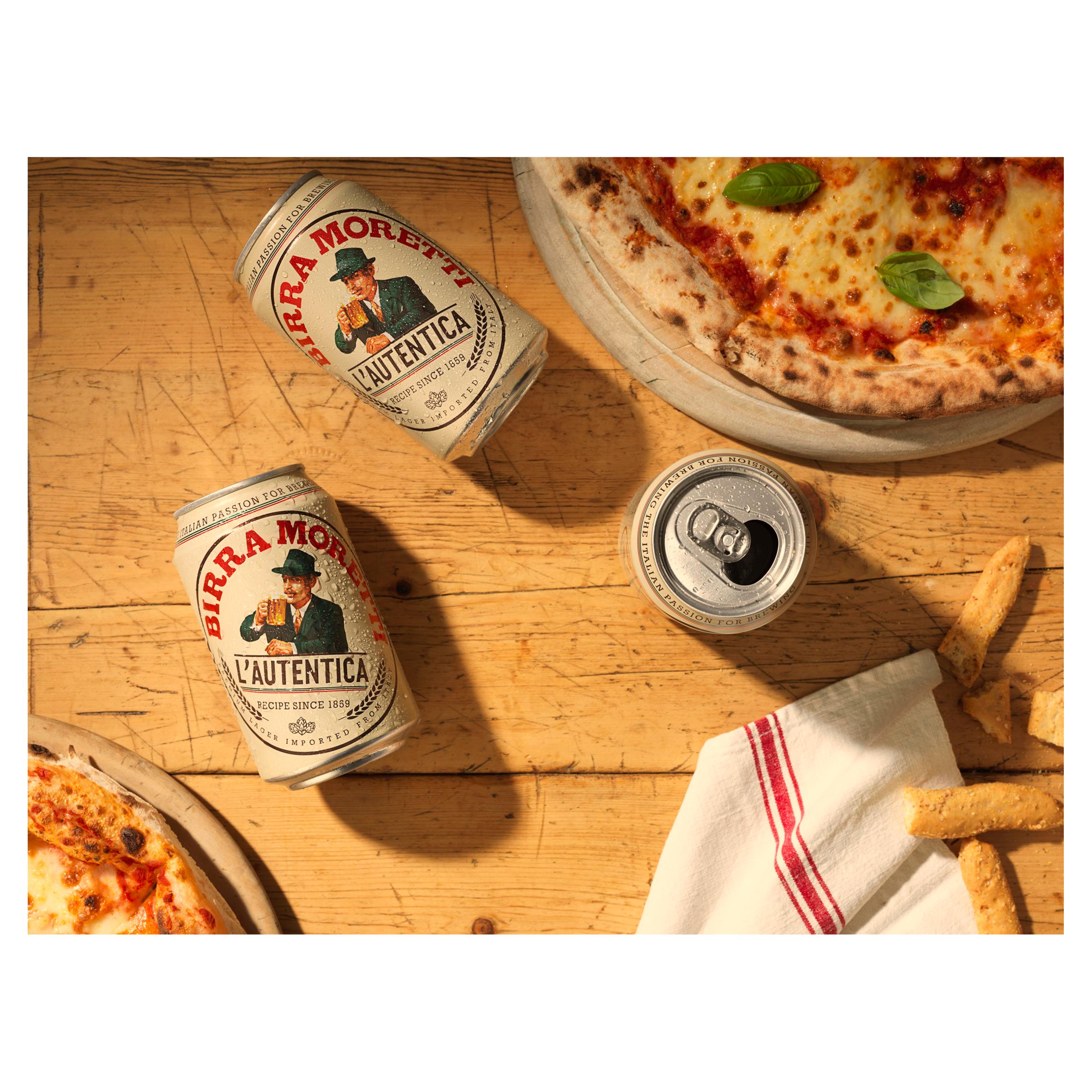 Birra Moretti lager cans 6 x 330ml (British brand)