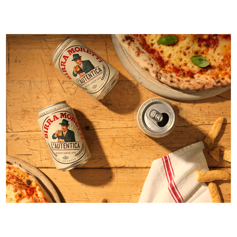 Birra Moretti lager cans 6 x 330ml (British brand)