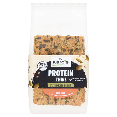 Sainsburys Dr. Karg's Pumpkin Seeds Protein Thins 150g- Buy online at McGrocer
