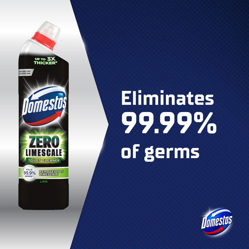 Domestos toilet cleaner Zero Limescale Lime 750ml, imported from the UK