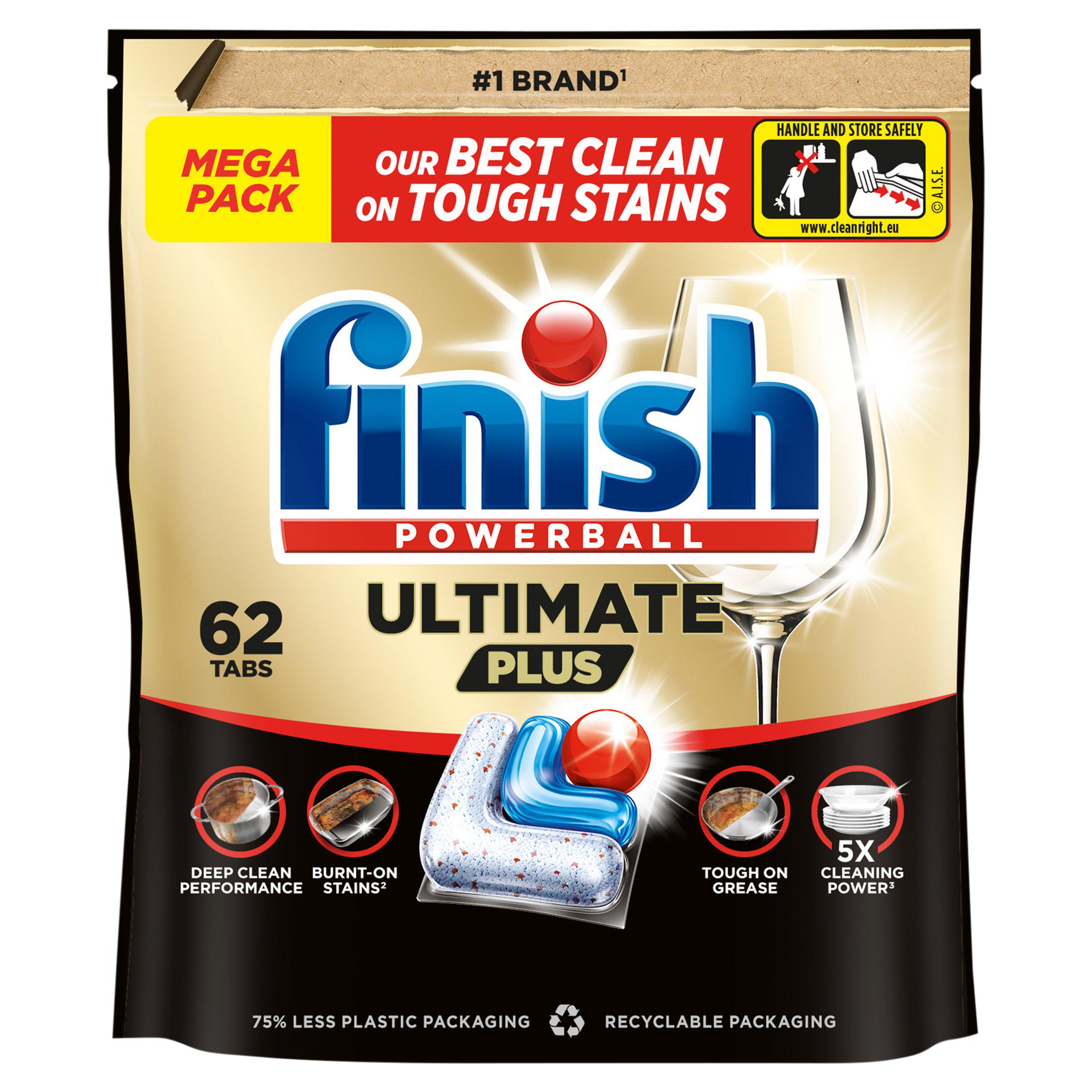 Finish Ultimate Plus dishwasher tablets Fresh 62 tabs - British product
