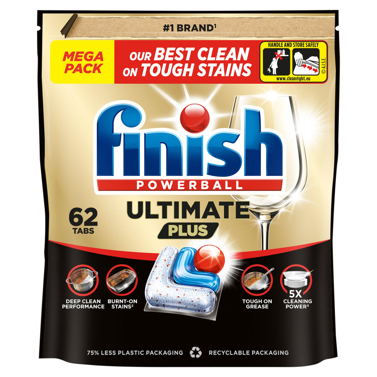 Finish Ultimate Plus dishwasher tablets Fresh 62 tabs - British product