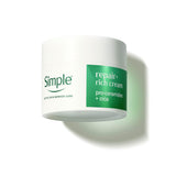 Simple facial moisturiser Repair+ 50ml, imported from the UK