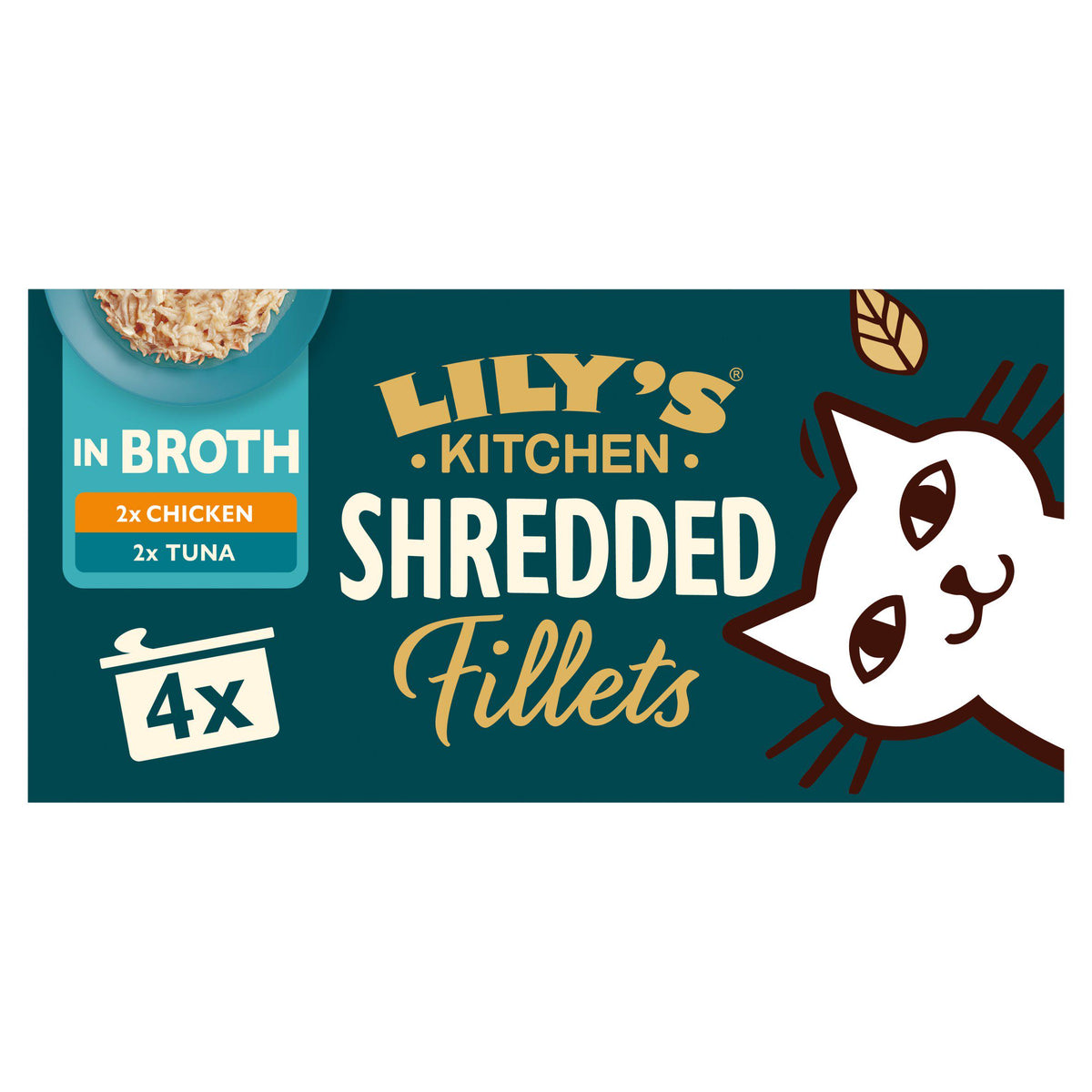 Lily's Kitchen Shredded Fillets cat food multipack 4x70g - British product