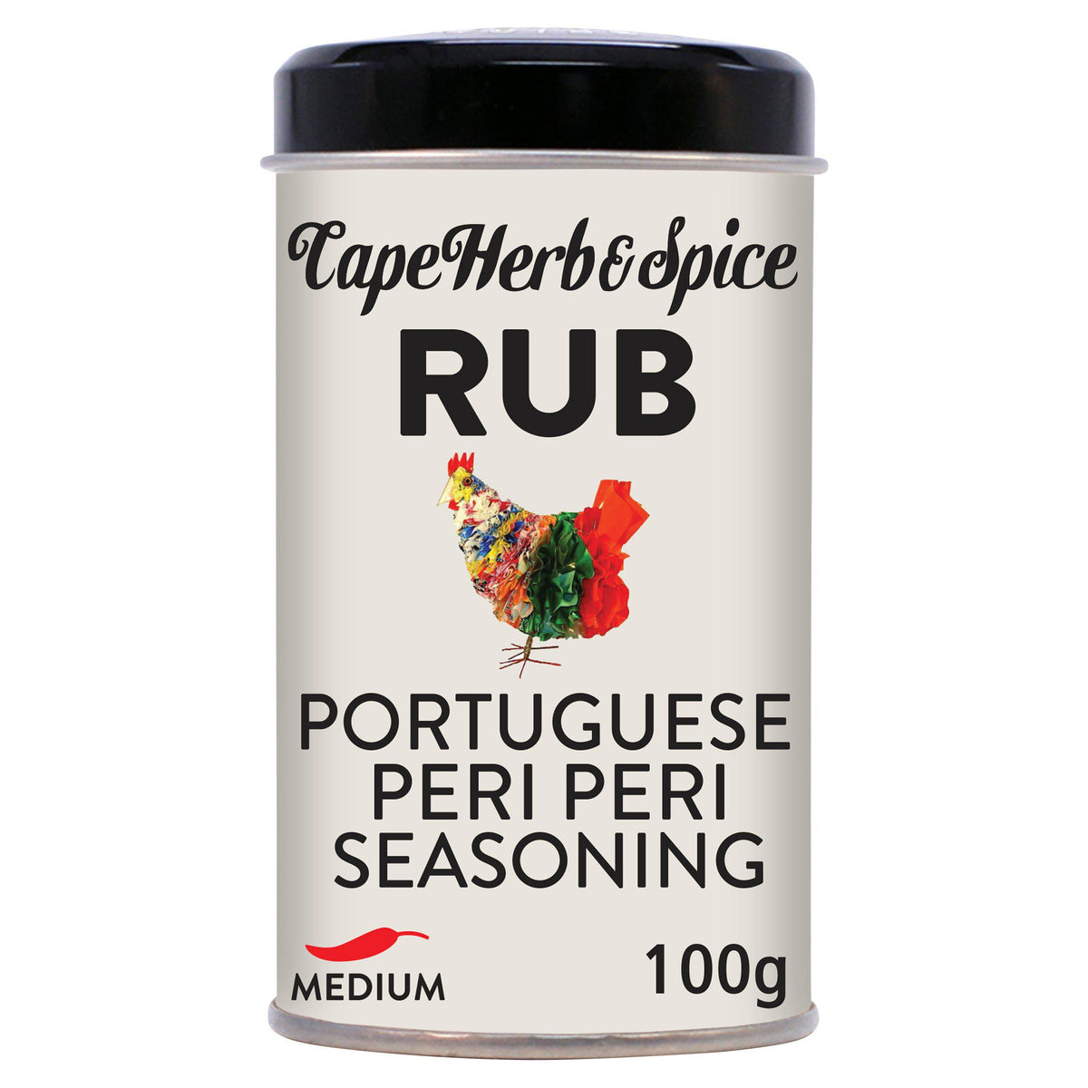 Cape Herb & Spice Portuguese Peri Peri seasoning rub 100g, imported from the UK