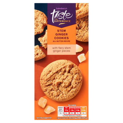 Sainsburys Sainsbury's Taste the Difference Stem Ginger All Butter Oat Cookies 200g- Buy online at McGrocer