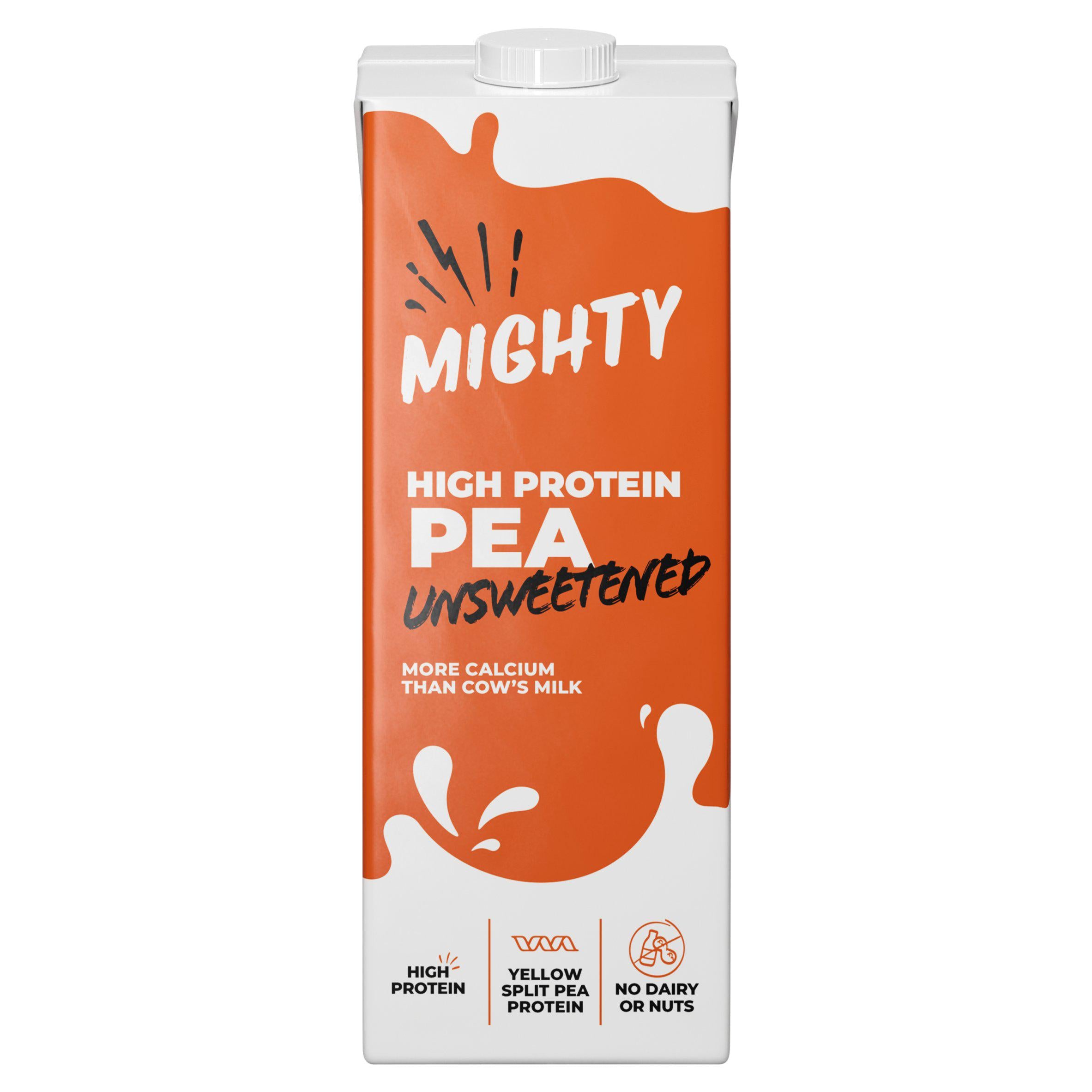 Mighty pea milk alternative unsweetened 1L - British product