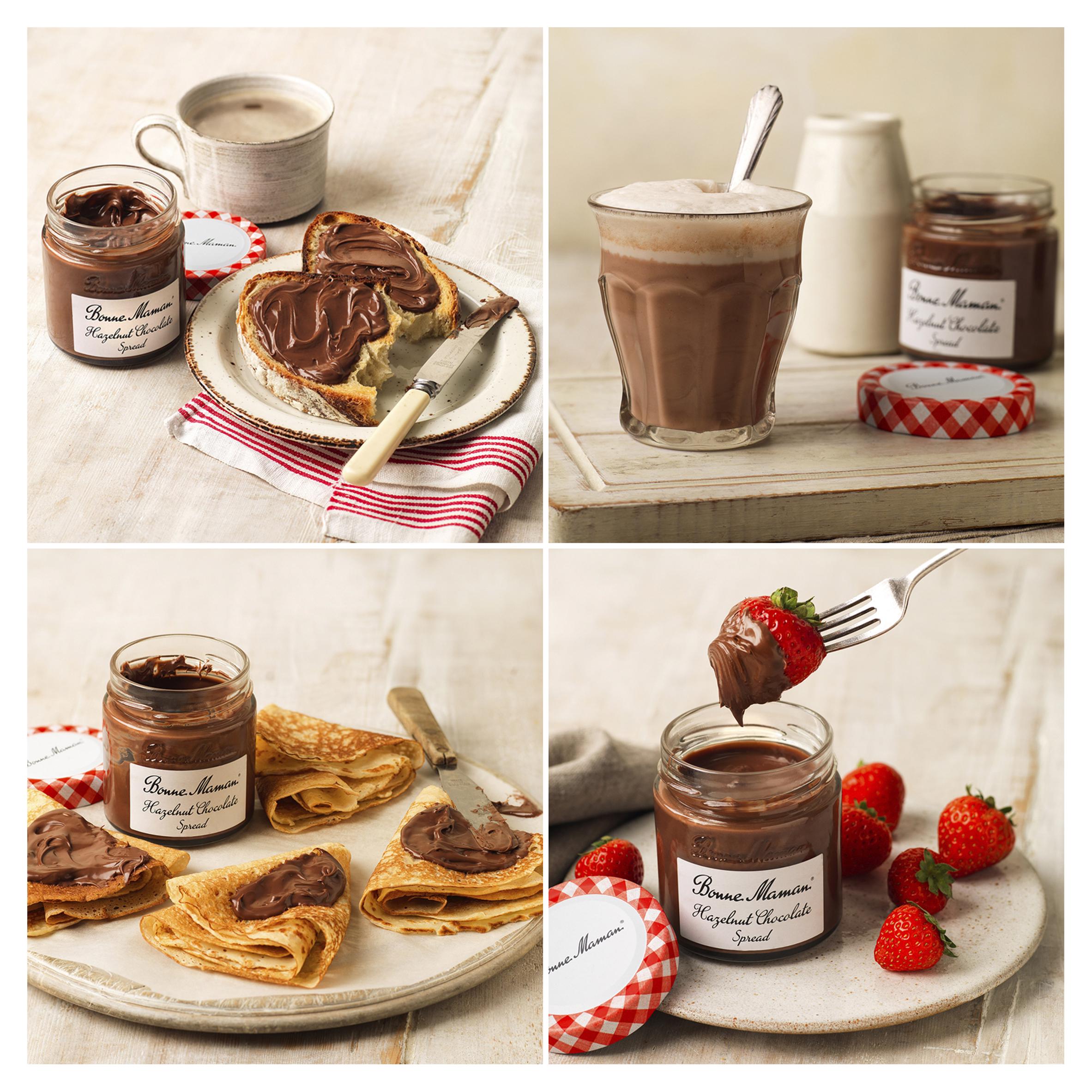 Bonne Maman hazelnut chocolate spread 250g, imported from the UK