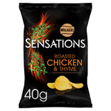 Walkers Sensations roasted chicken and thyme crisps 40g grab bag, imported from the UK