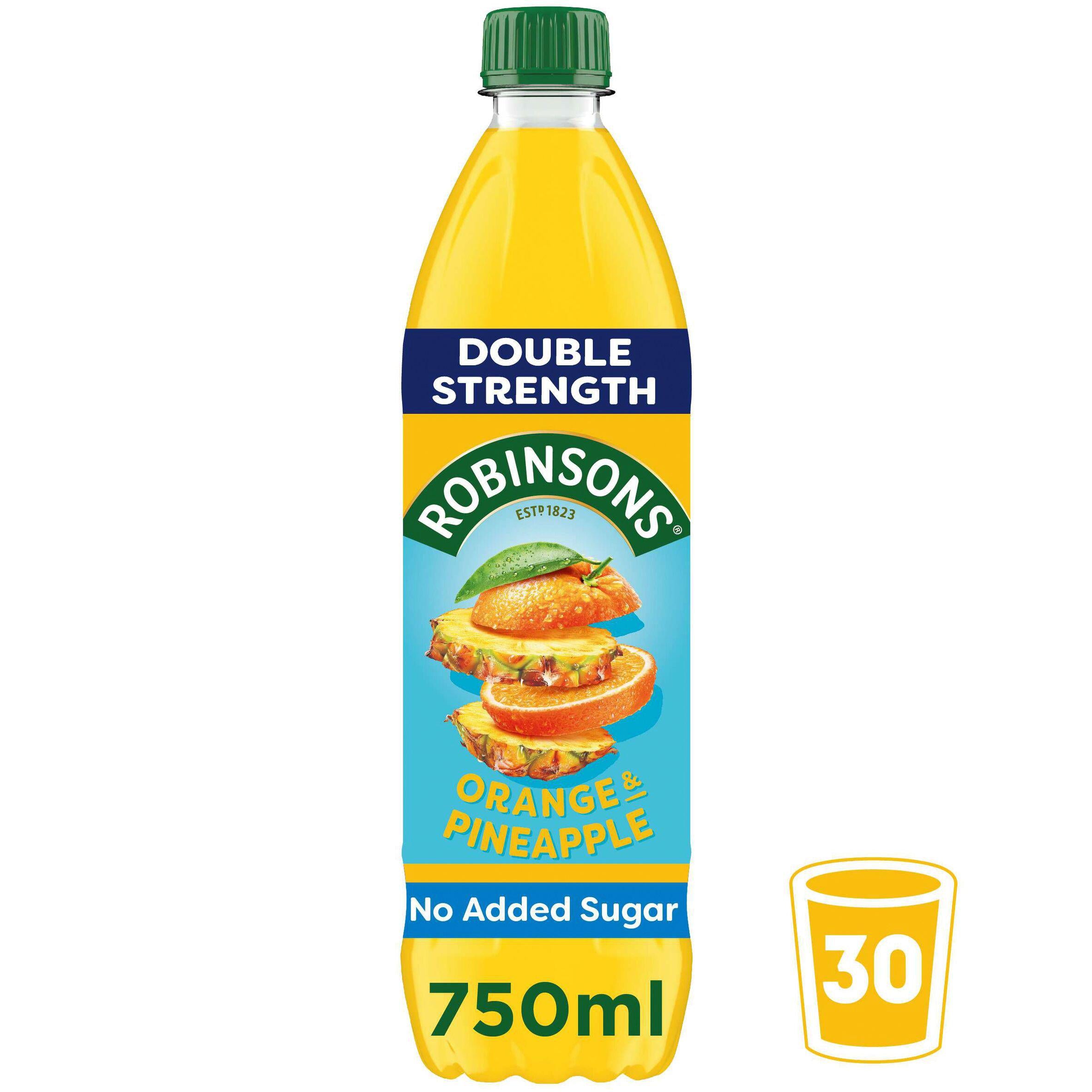 Double Strength Orange and Pineapple Fruit Squash 750ml