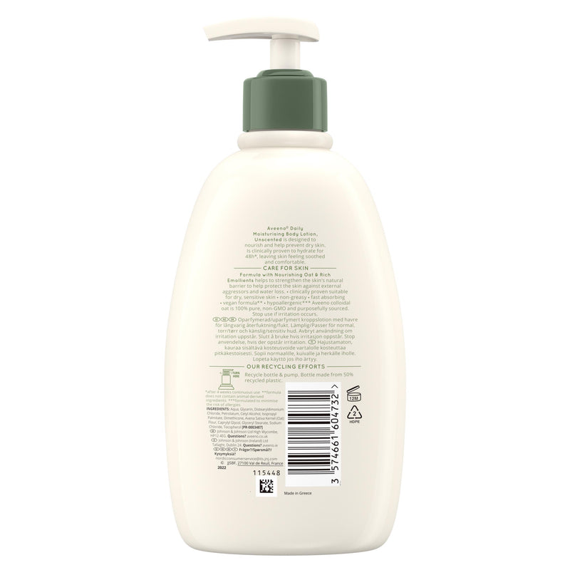 Aveeno Daily Moisturising Body Lotion 500ml, imported from the UK