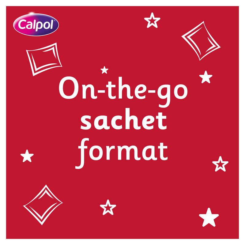 Calpol paracetamol suspension sachets sugar-free strawberry 12 x 5ml, UK version