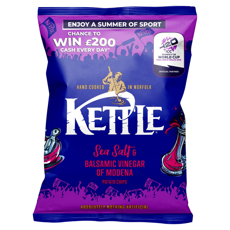 Kettle Sea Salt Balsamic Vinegar potato chips 130g (British brand)