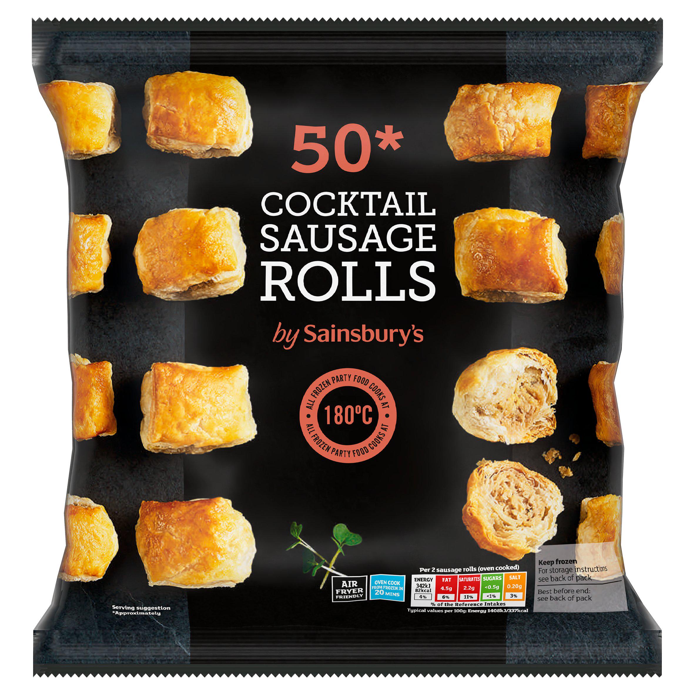 Sainsbury's cocktail sausage rolls 50 pack - British product
