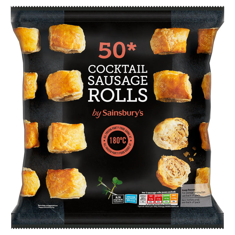 Sainsbury's cocktail sausage rolls 50 pack - British product