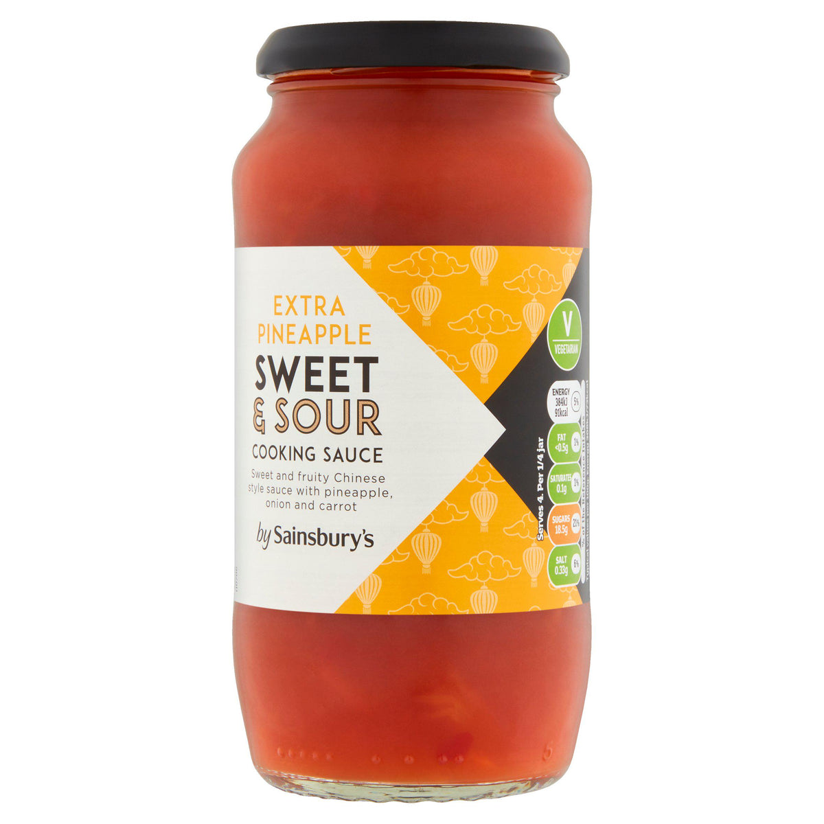 Sainsbury's pineapple sweet and sour cooking sauce 500g (British brand)