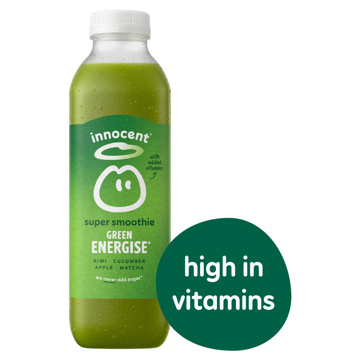 Innocent Green Energise super smoothie 750ml, imported from the UK