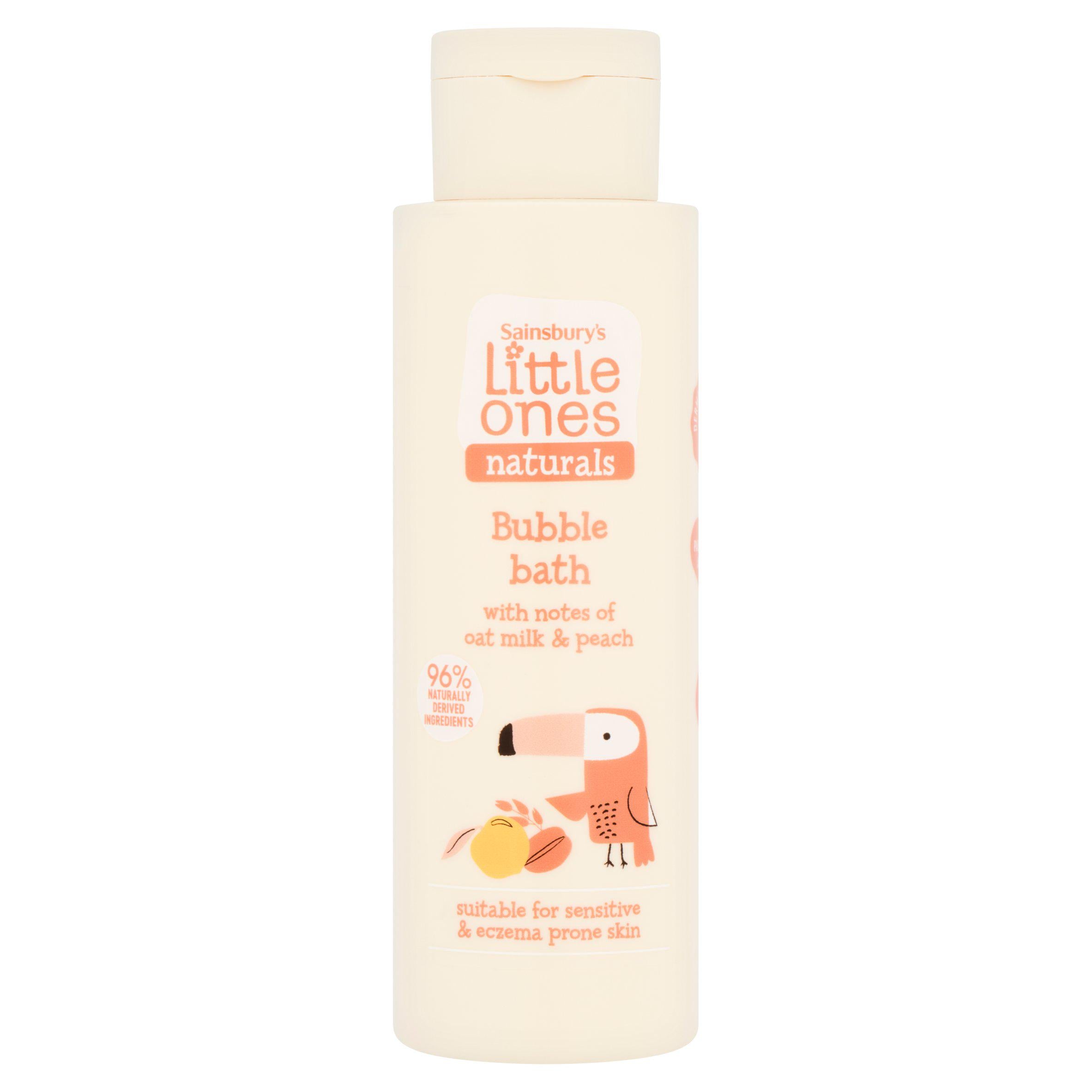 Sainsbury's baby bubble bath with oat milk and peach 250ml, imported from the UK