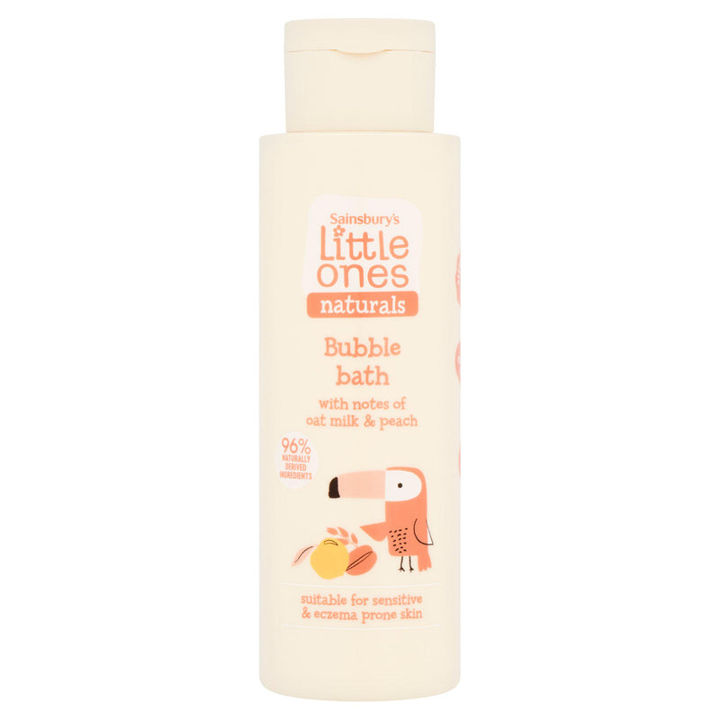 Sainsbury's baby bubble bath with oat milk and peach 250ml, imported from the UK