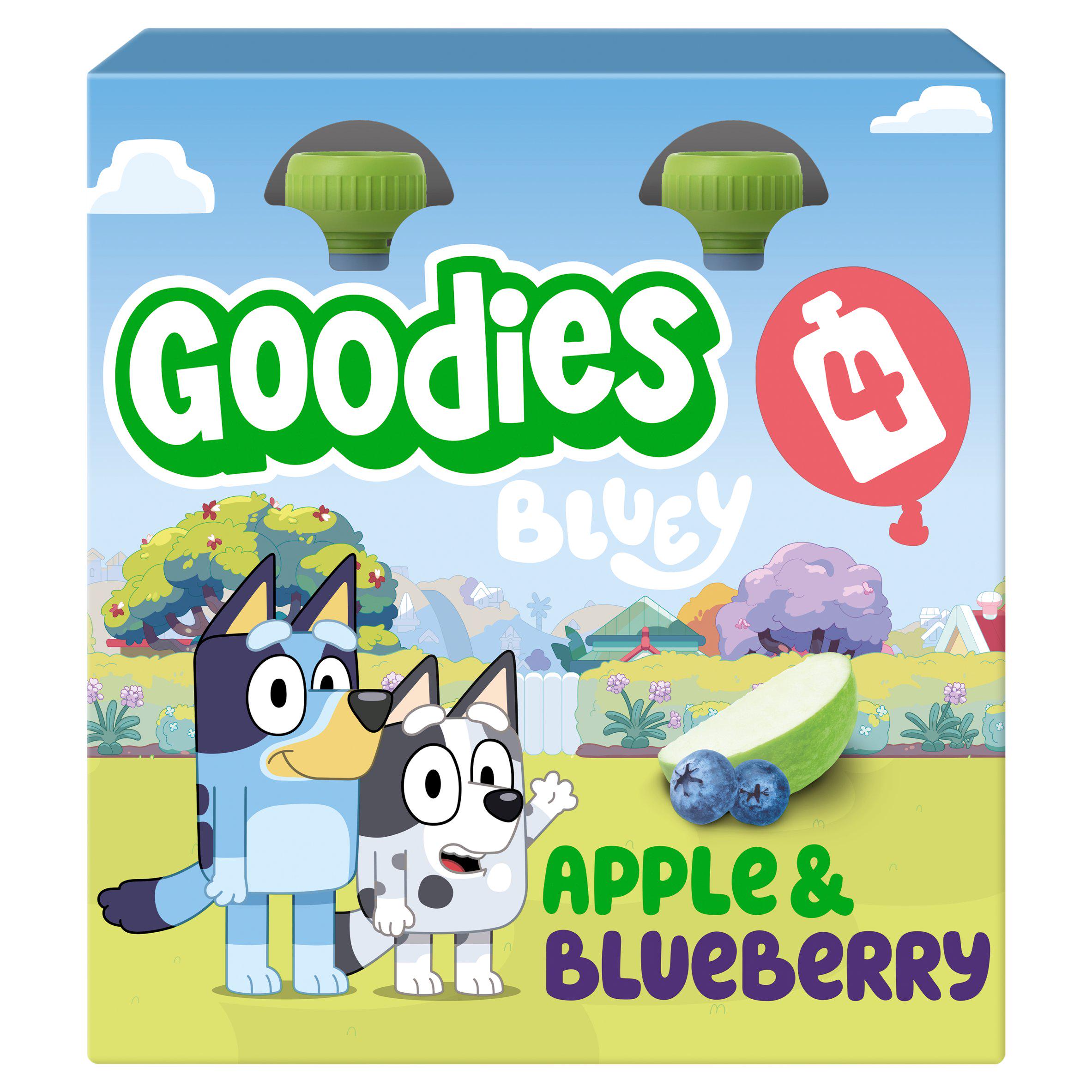 Goodies fruit pouch Apple and Blueberry 4x100g (British brand)