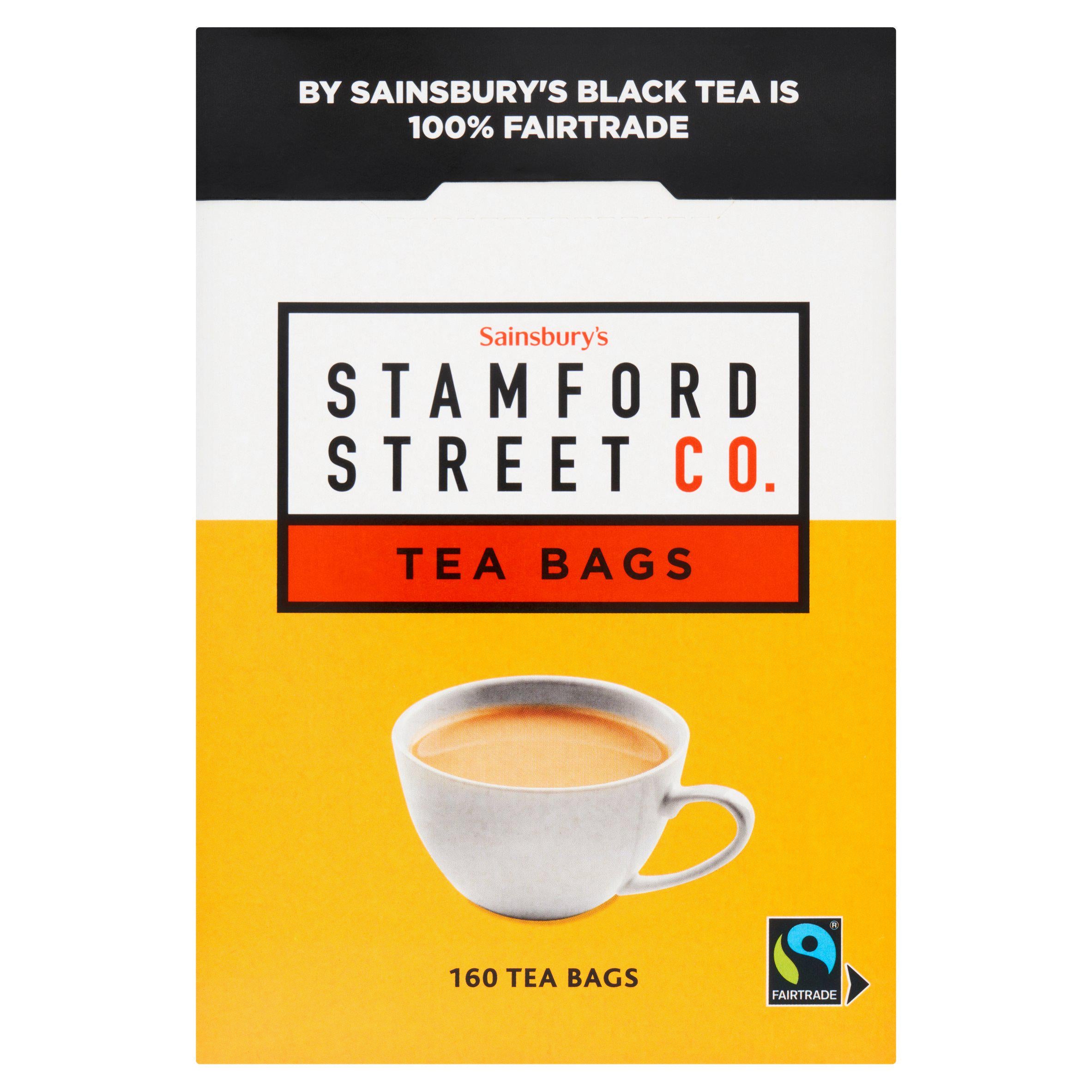 Stamford Street Co. Fairtrade black tea bags 160 pack 400g (British brand)