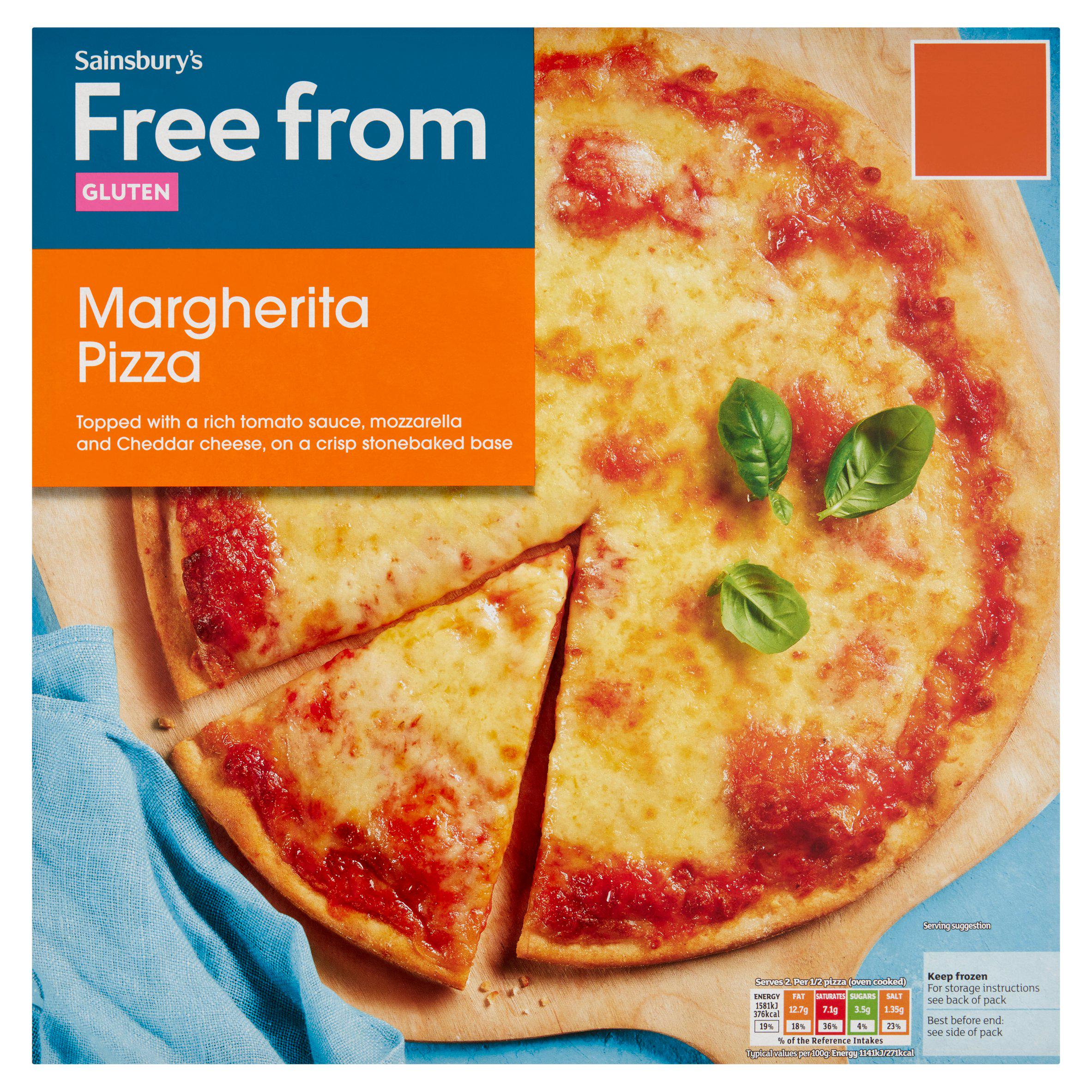 Sainsbury's Free From Margherita Pizza 301g, imported from the UK