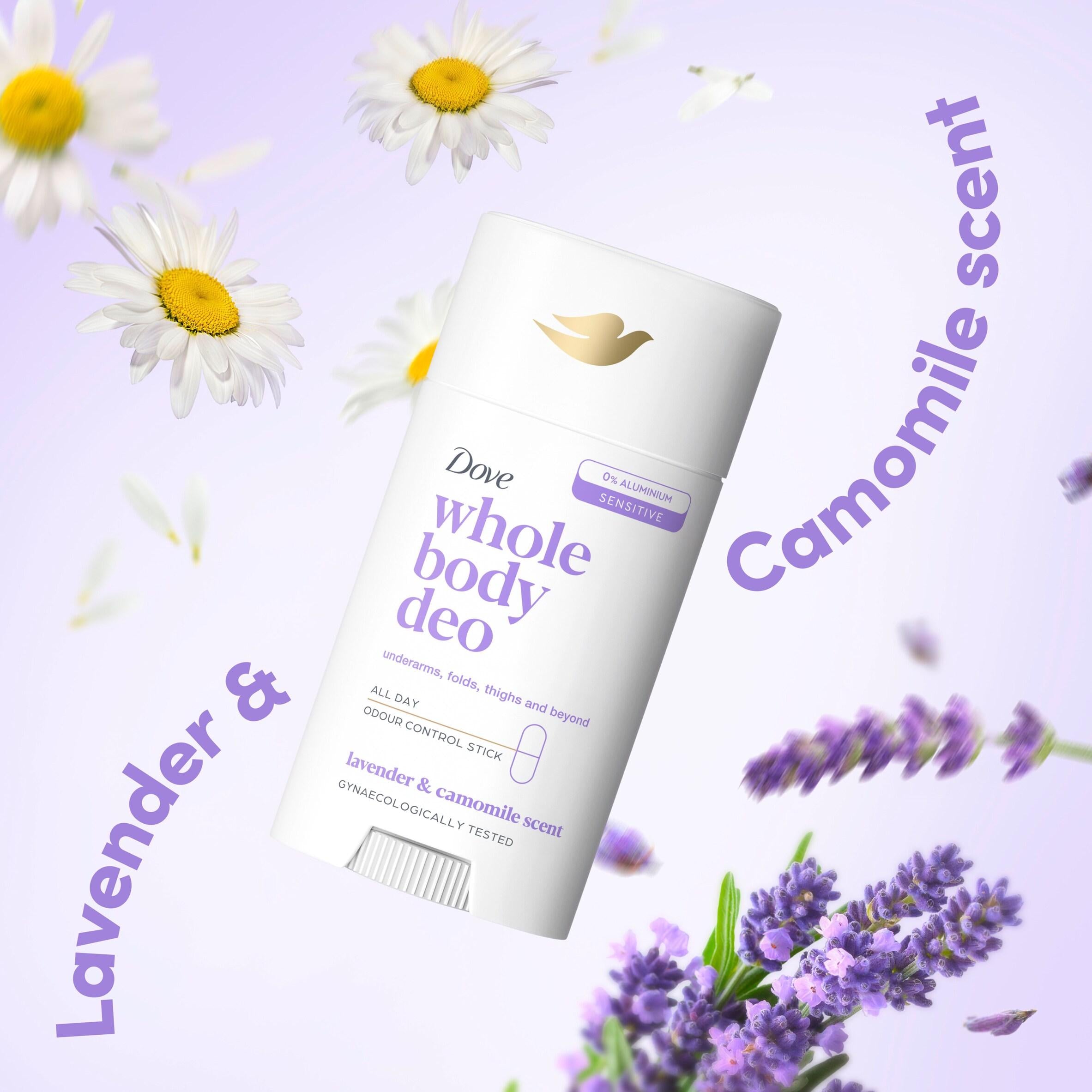 Dove whole body deodorant stick lavender and camomile 75ml, UK version