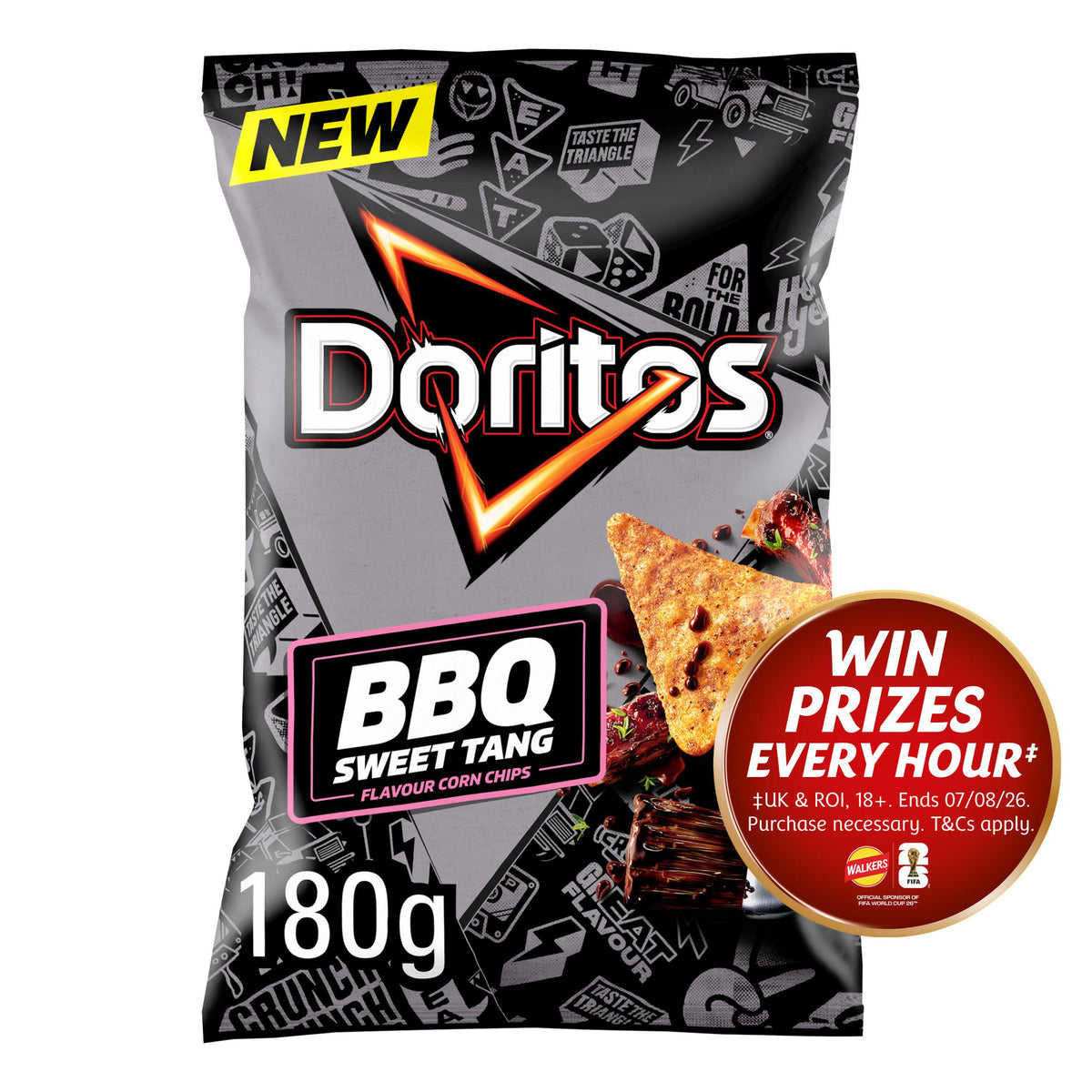 Doritos Sweet BBQ Tortilla Chips Sharing Bag 180g - British product