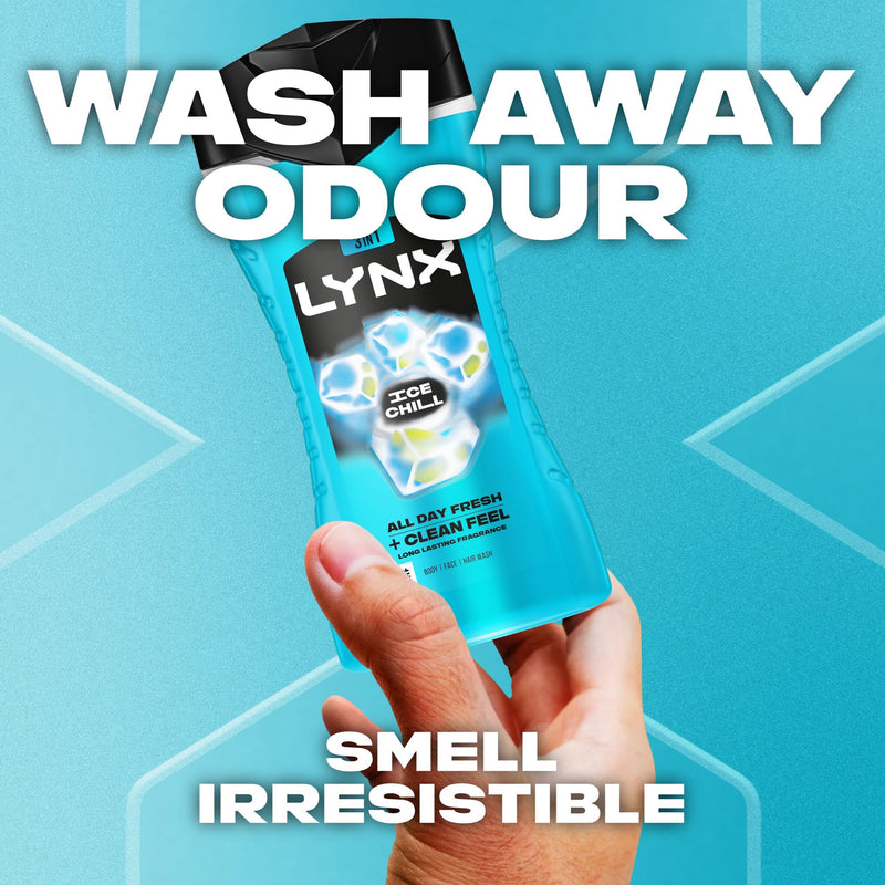 Lynx Ice Chill shower gel 225ml, UK version