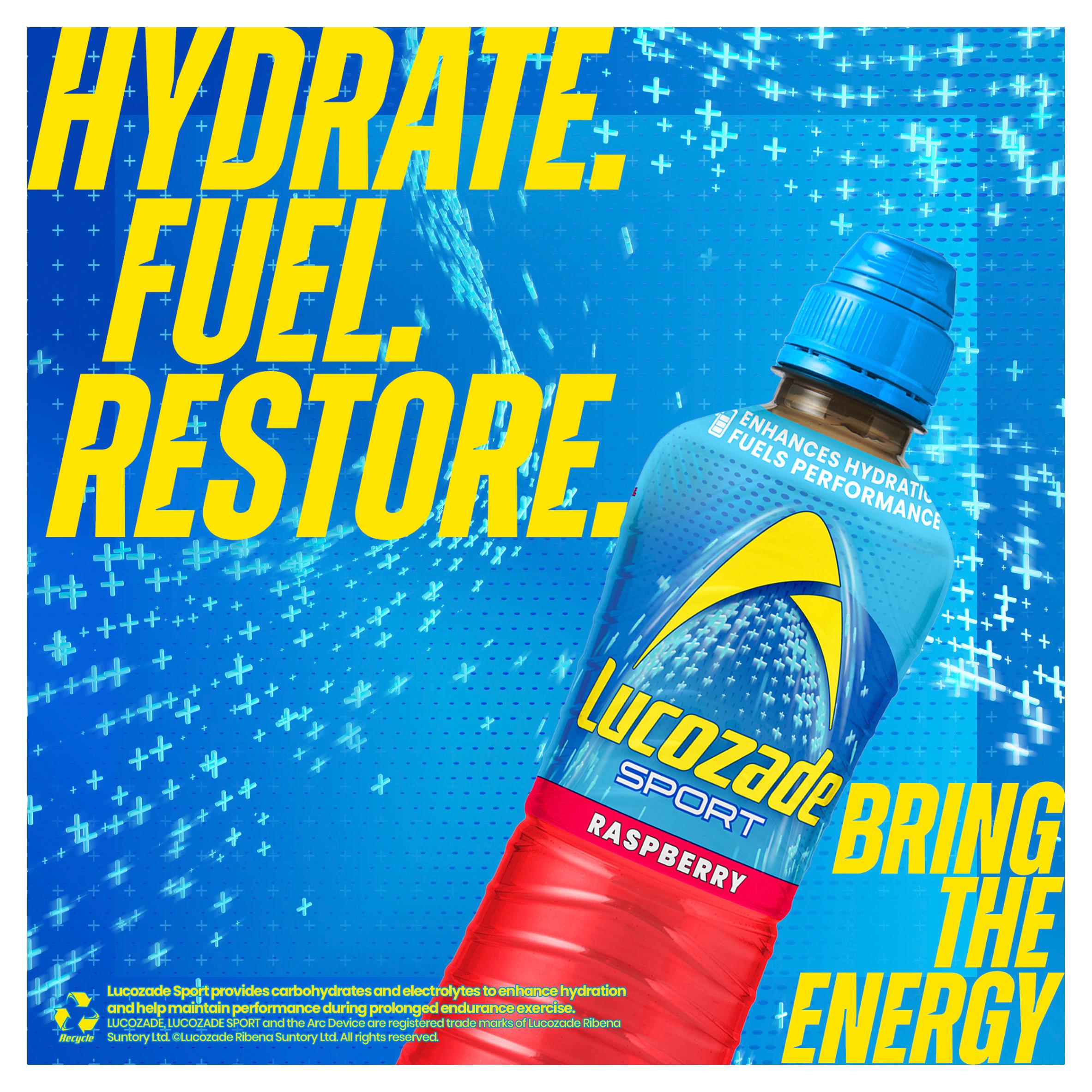 Lucozade sports drink raspberry 4x500ml - British product