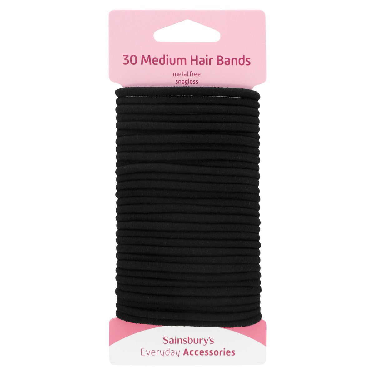 Sainsbury's hair bands black x30, imported from the UK