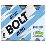 Sainsbury's Blue Bolt Zero energy drink 6x250ml, imported from the UK