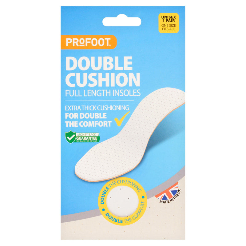 Profoot double cushion insoles full-length (British brand)