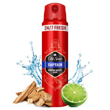 Old Spice Captain deodorant spray 150ml (British brand)
