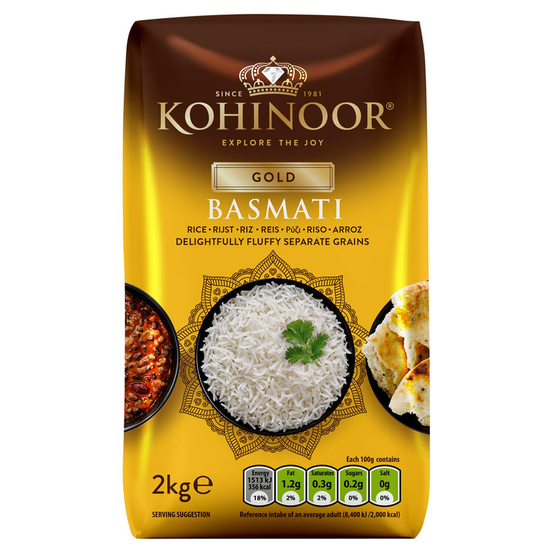 Kohinoor Gold Basmati Rice 2kg, UK version
