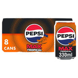 Pepsi Max Tropical canned cola 8x330ml, UK version